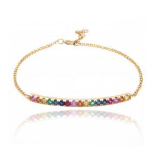 Load image into Gallery viewer, Large Rainbow Bar Bracelet
