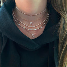 Load image into Gallery viewer, Large Diamond Heart Paperclip Necklace
