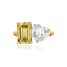 Load image into Gallery viewer, Large Two-Gemstones Ring
