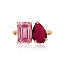 Load image into Gallery viewer, Large Two-Gemstones Ring
