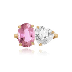 Large Two-Gemstones Ring