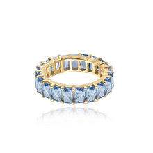 Load image into Gallery viewer, Gemstone Eternity Ring Emerald Cut
