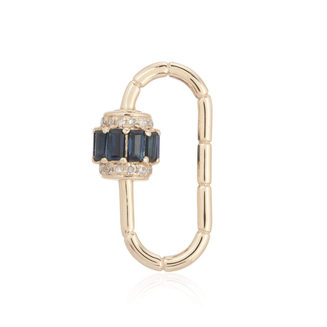 Pave Gemstone Carabiner Lock Charm