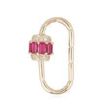 Load image into Gallery viewer, Pave Gemstone Carabiner Lock Charm
