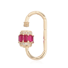Load image into Gallery viewer, Pave Gemstone Carabiner Lock Charm
