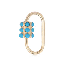 Load image into Gallery viewer, Turquoise Carabiner Lock Charm

