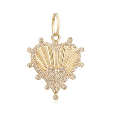 Load image into Gallery viewer, Striped Diamond Heart Charm

