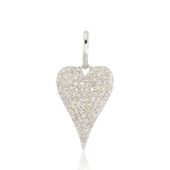 Large Pave Heart Charm