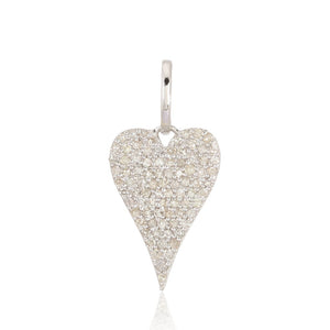 Large Pave Heart Charm