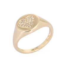 Load image into Gallery viewer, Pave Heart Signet Ring
