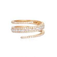 Load image into Gallery viewer, Diamond and Baguette Wrap Ring
