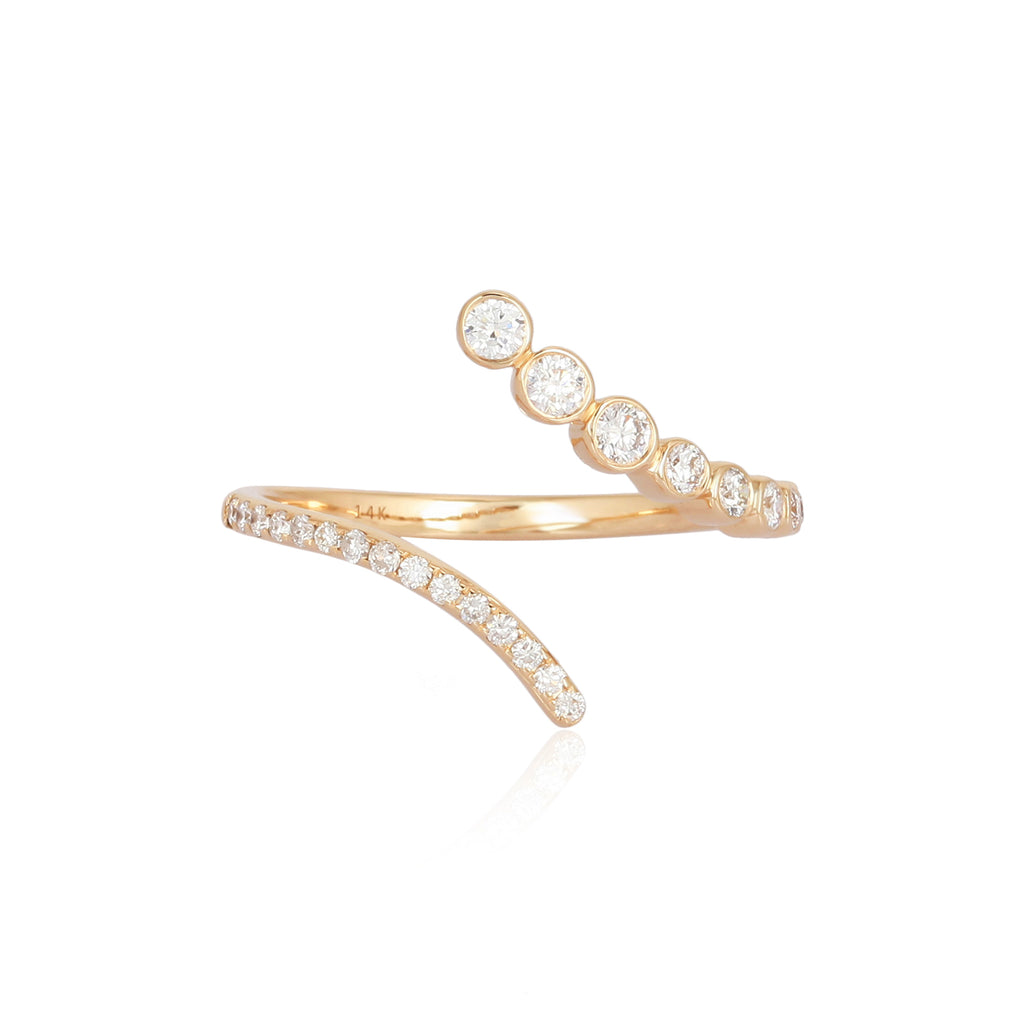 Pave and Bezel Diamond Ring