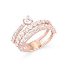 Load image into Gallery viewer, Round Solitaire Diamond Wrap Ring
