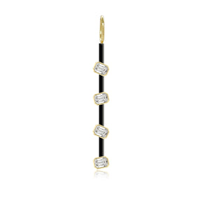 Four Diamonds Enamel Bar Charm