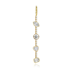 Four Diamonds Pave Bar Charm