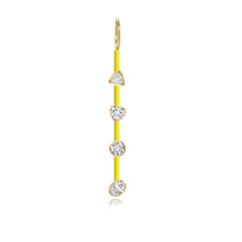Load image into Gallery viewer, Four Diamonds Enamel Bar Charm
