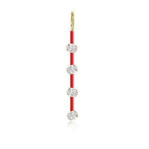 Four Diamonds Enamel Bar Charm