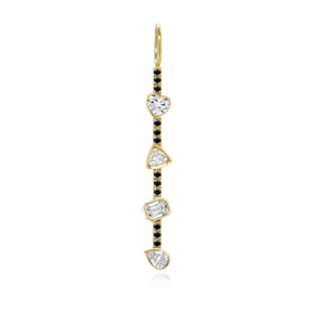 Four Diamonds Gemstone Bar Charm