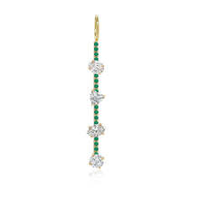 Load image into Gallery viewer, Four Diamonds Gemstone Bar Charm
