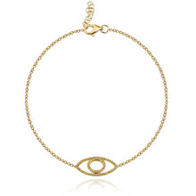 Load image into Gallery viewer, Medium Evil Eye Cutout Bracelet
