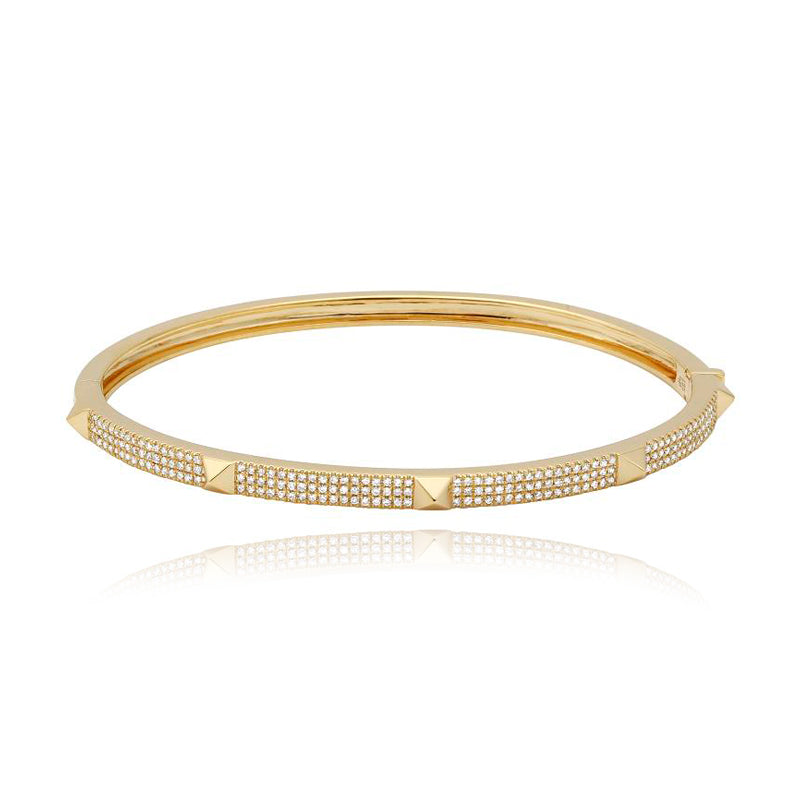 Medium Pave with Spikes Bangle