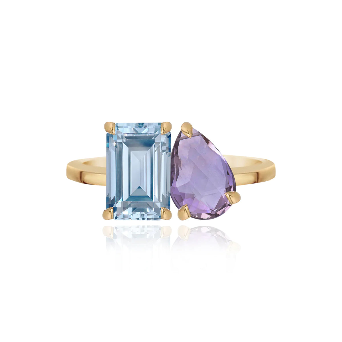 Medium Two-Gemstones Ring