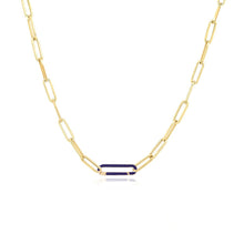 Load image into Gallery viewer, Large Enamel Clasp Paperclip Necklace
