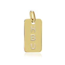 Load image into Gallery viewer, Men’s Diamond Initials Dog Tag Charm
