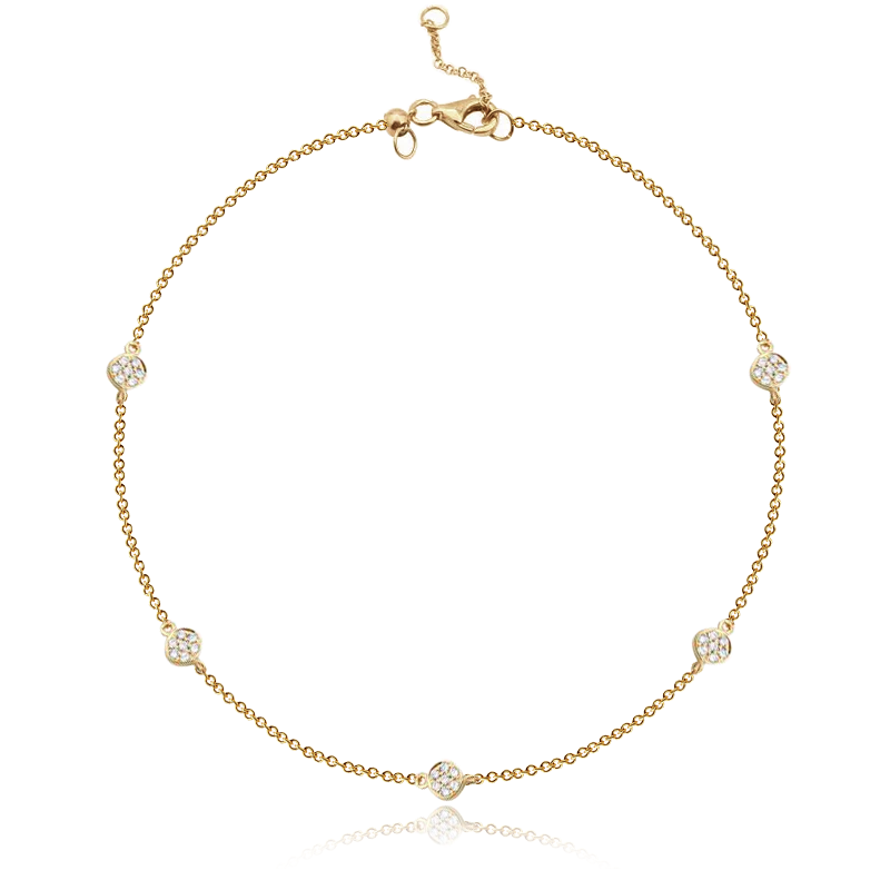 Mini Pave Disc Anklet