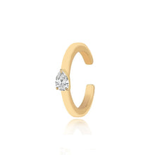Load image into Gallery viewer, Mini Solitaire Gold Cuff
