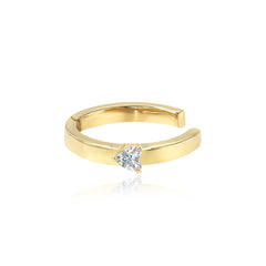 Mini Solitaire Gold Cuff