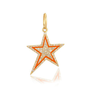 Pave and Enamel Star Charm