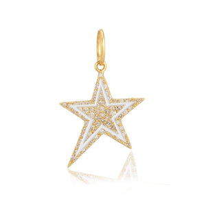 Pave and Enamel Star Charm