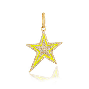 Pave and Enamel Star Charm