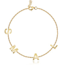 Load image into Gallery viewer, Multi Gold Initials Bracelet

