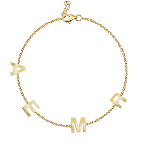 Multi Gold Initials Bracelet