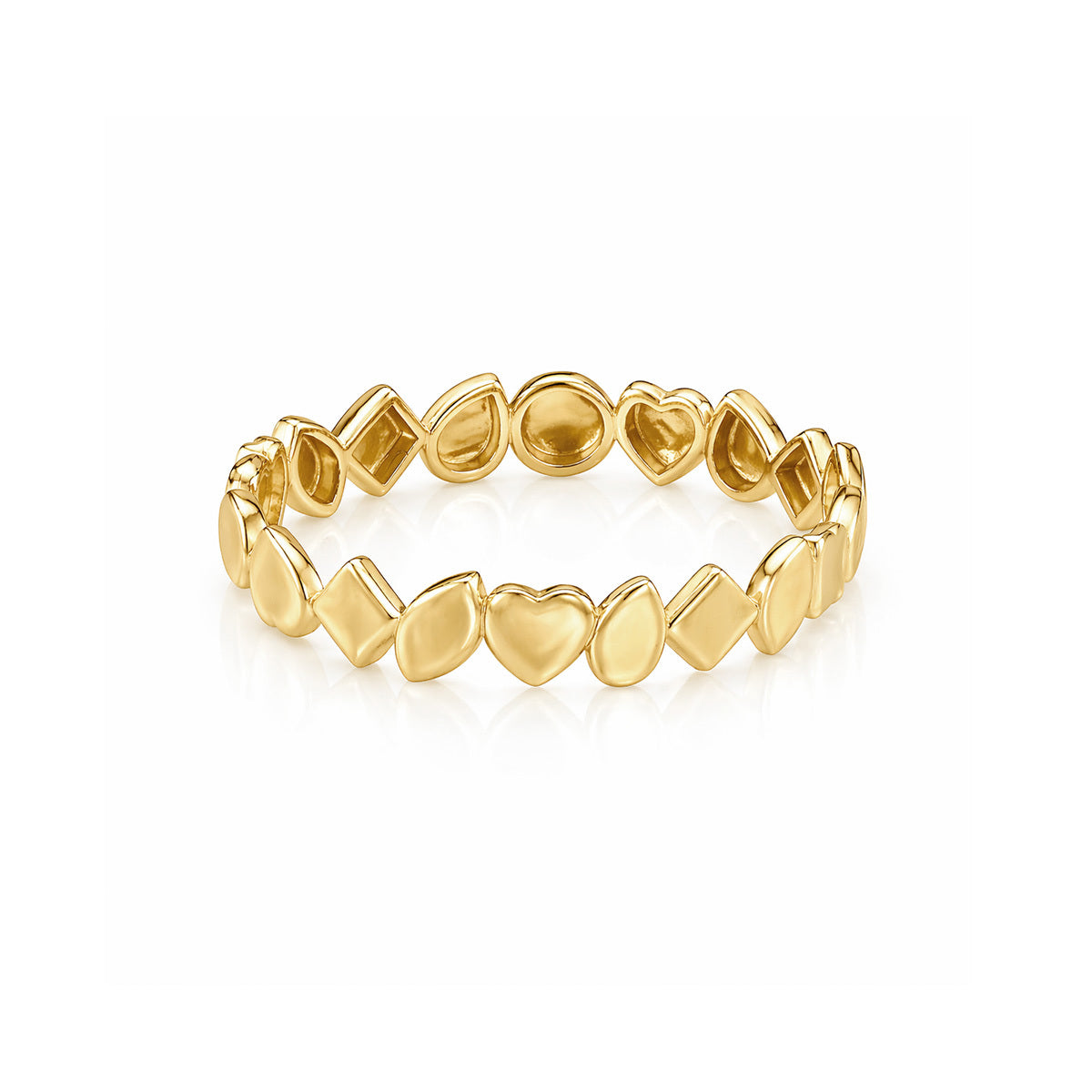 Golden Multi Shape Ring
