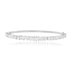 Vertical Multi Shape Sliding Diamond Bangle