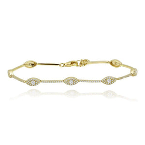 Multi Evil Eye Tennis Bracelet
