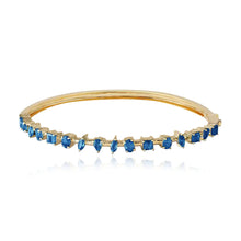 Load image into Gallery viewer, Multi Shape Gemstone Bangle
