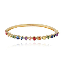 Load image into Gallery viewer, Multi Shape Rainbow Bangle
