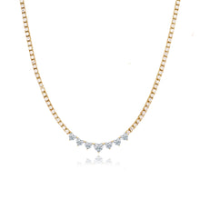 Load image into Gallery viewer, Seven Center Heart Diamonds Tennis Necklace
