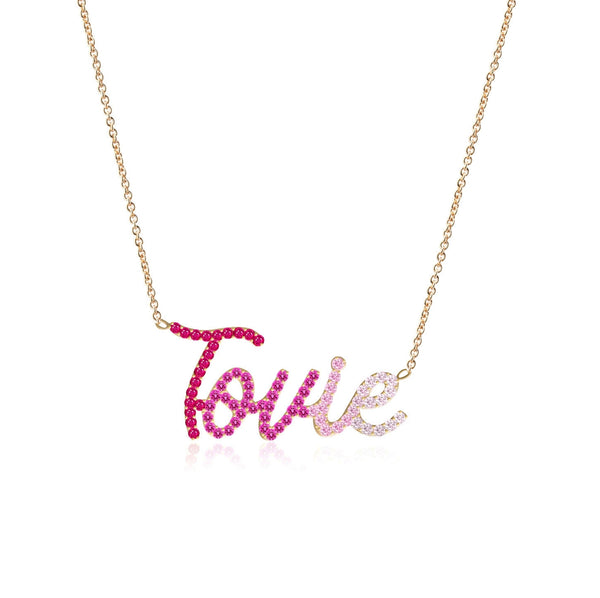 Large Ombre Personalized Necklace