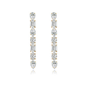 Dropdown Multishape Diamonds Statement Earring