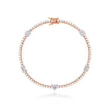 Load image into Gallery viewer, Five Multi Shape Diamond Tennis Bracelet
