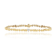 Load image into Gallery viewer, Solitaire Diamond Golden Bracelet
