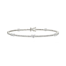 Load image into Gallery viewer, Five Multi Shape Diamond Tennis Bracelet
