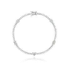 Load image into Gallery viewer, Five Multi Shape Diamond Tennis Bracelet
