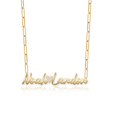 Load image into Gallery viewer, Two Gold Names and Charm Necklace
