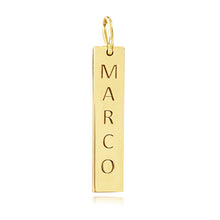 Load image into Gallery viewer, Large Engravable Gold Plate Charm

